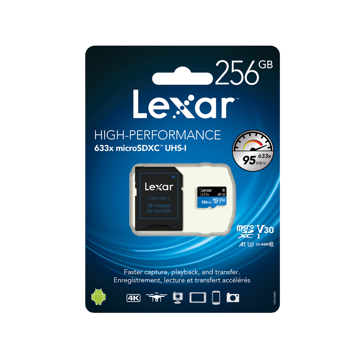 Lexar 256 GB Micro SDXC Blue 633x