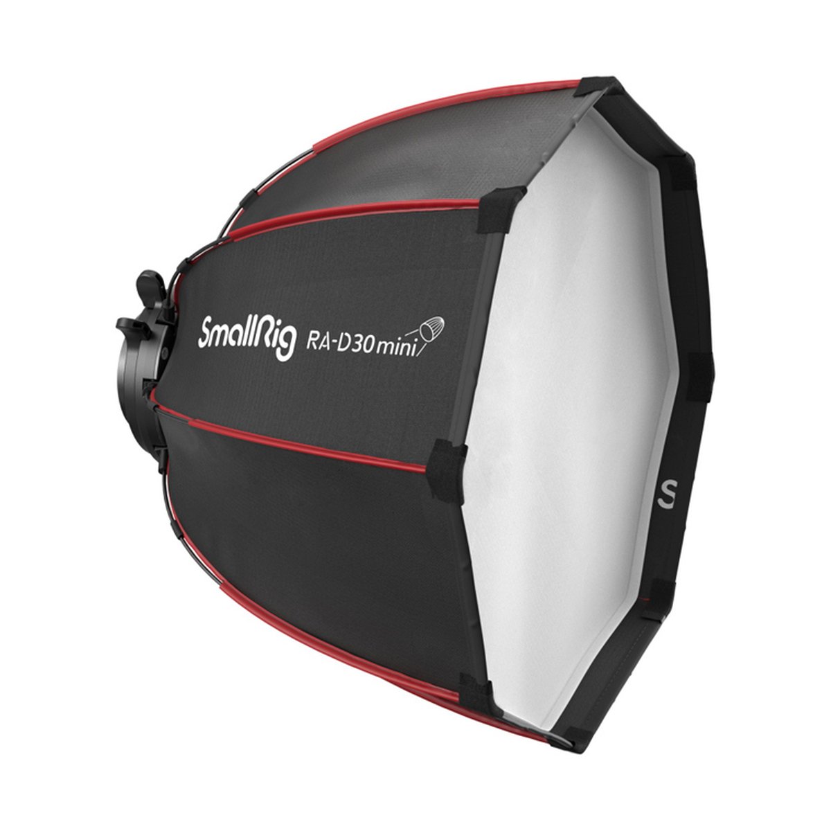 SmallRig 4358 RA-D30 Parabolic Softbox - Diagonale Ansicht der SmallRig RA-D30 mini Softbox