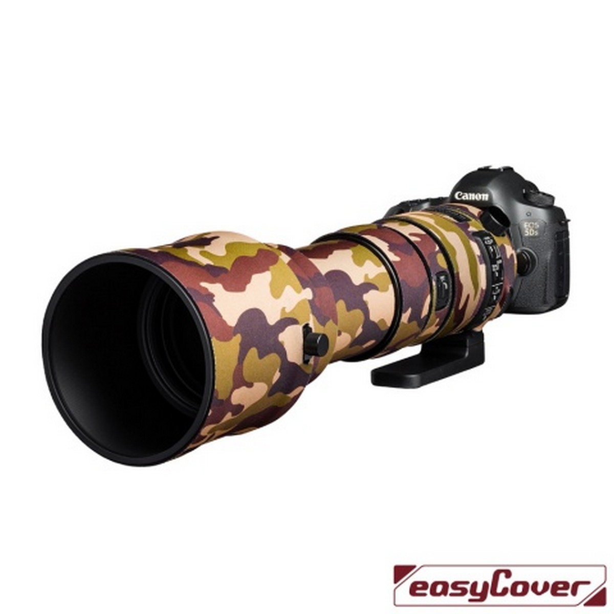 Easycover Lens Oak Objektivschutz für Sigma 150-600 mm 1:5-6,3 DG OS HSM Sport Braun Camouflage