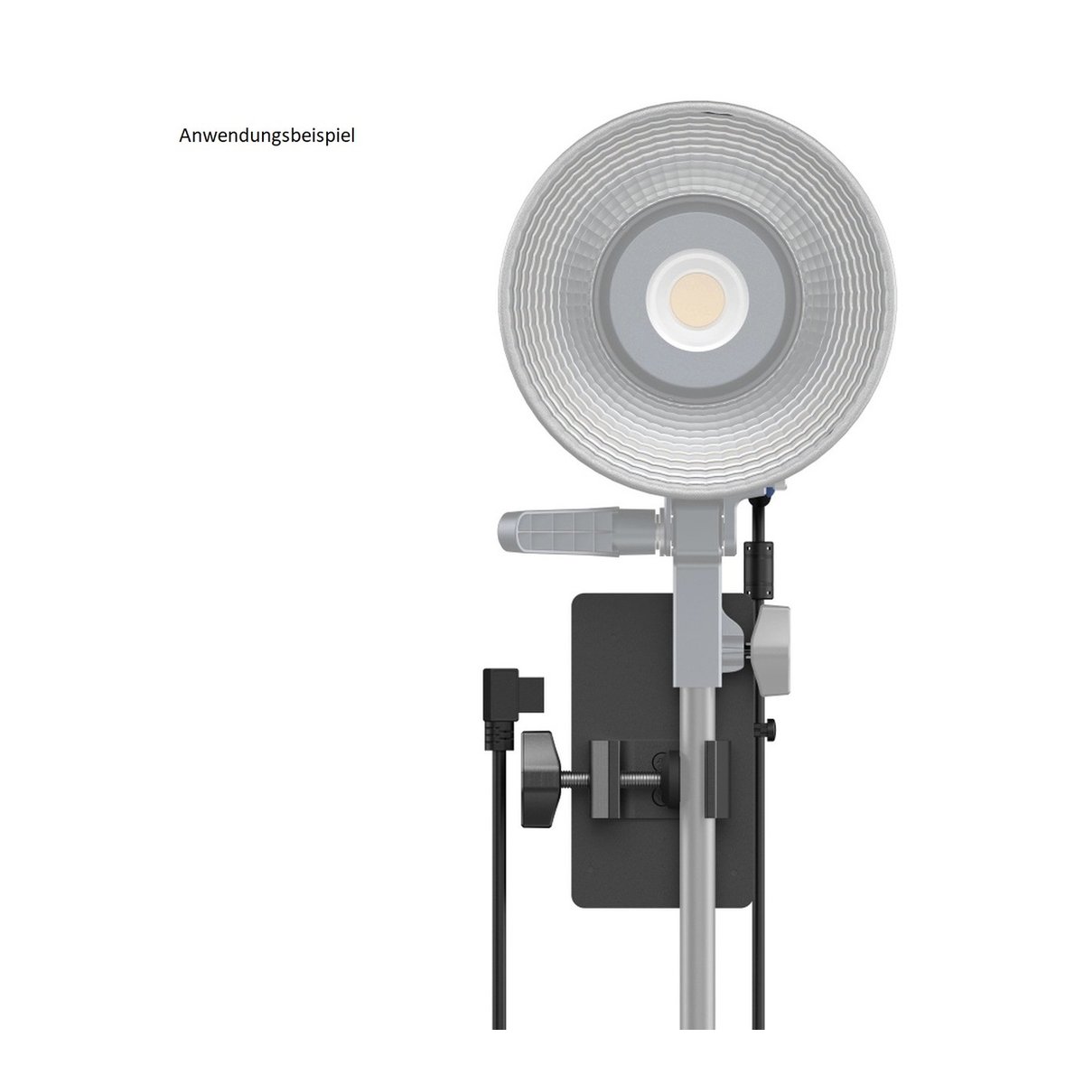 SmallRig 3676 RA V1 V-Mount Akku-Platte - Anwendungsbeispiel der Leuchte