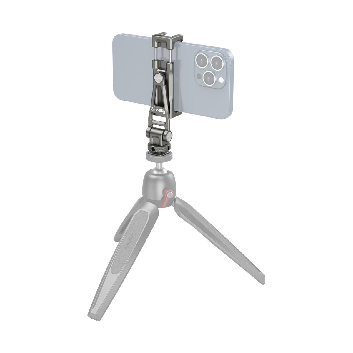 SmallRig 3559 Smartphone-Halterung multifunktional - Anwendungsbeispiel Smartphone mit Handyhalterung auf Stativ