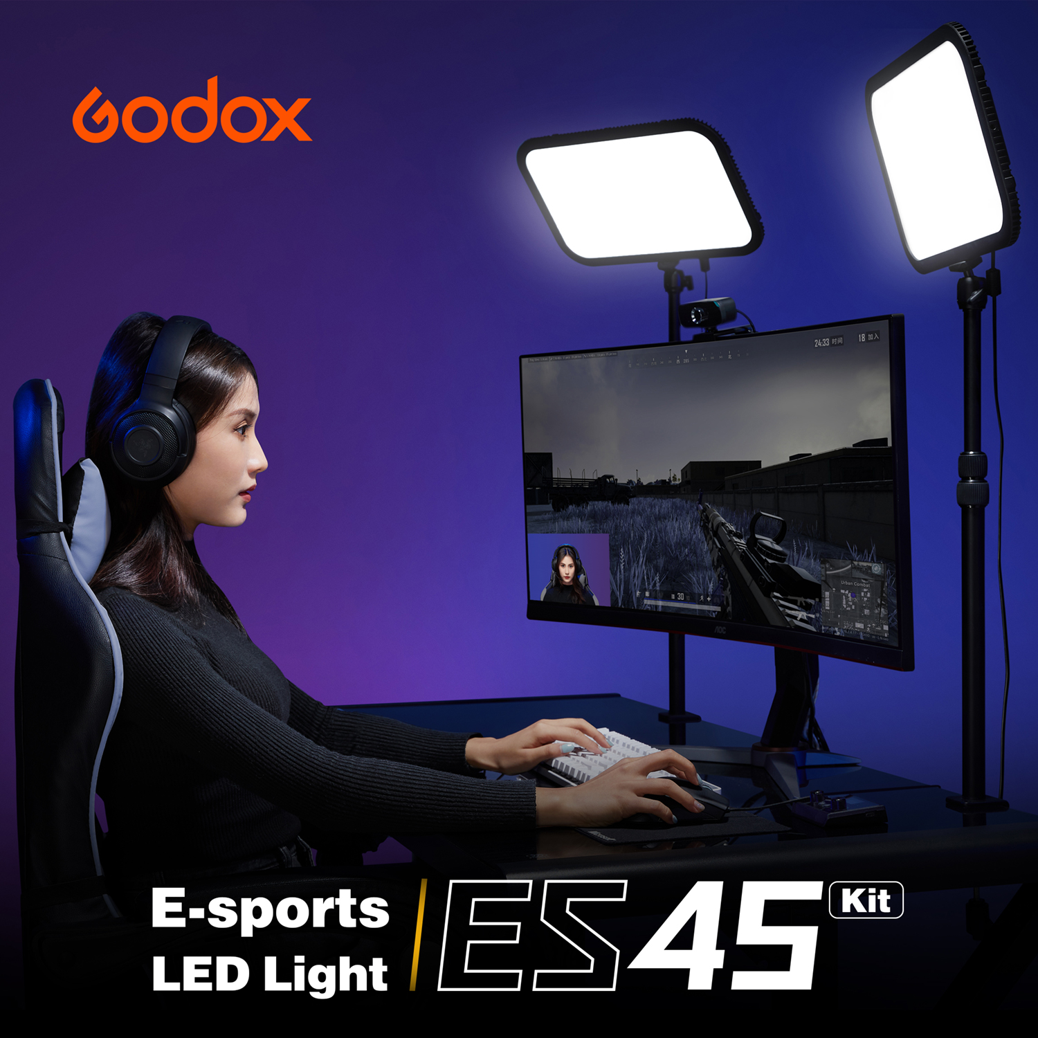 Godox E-Sports LED Licht ES45 Kit