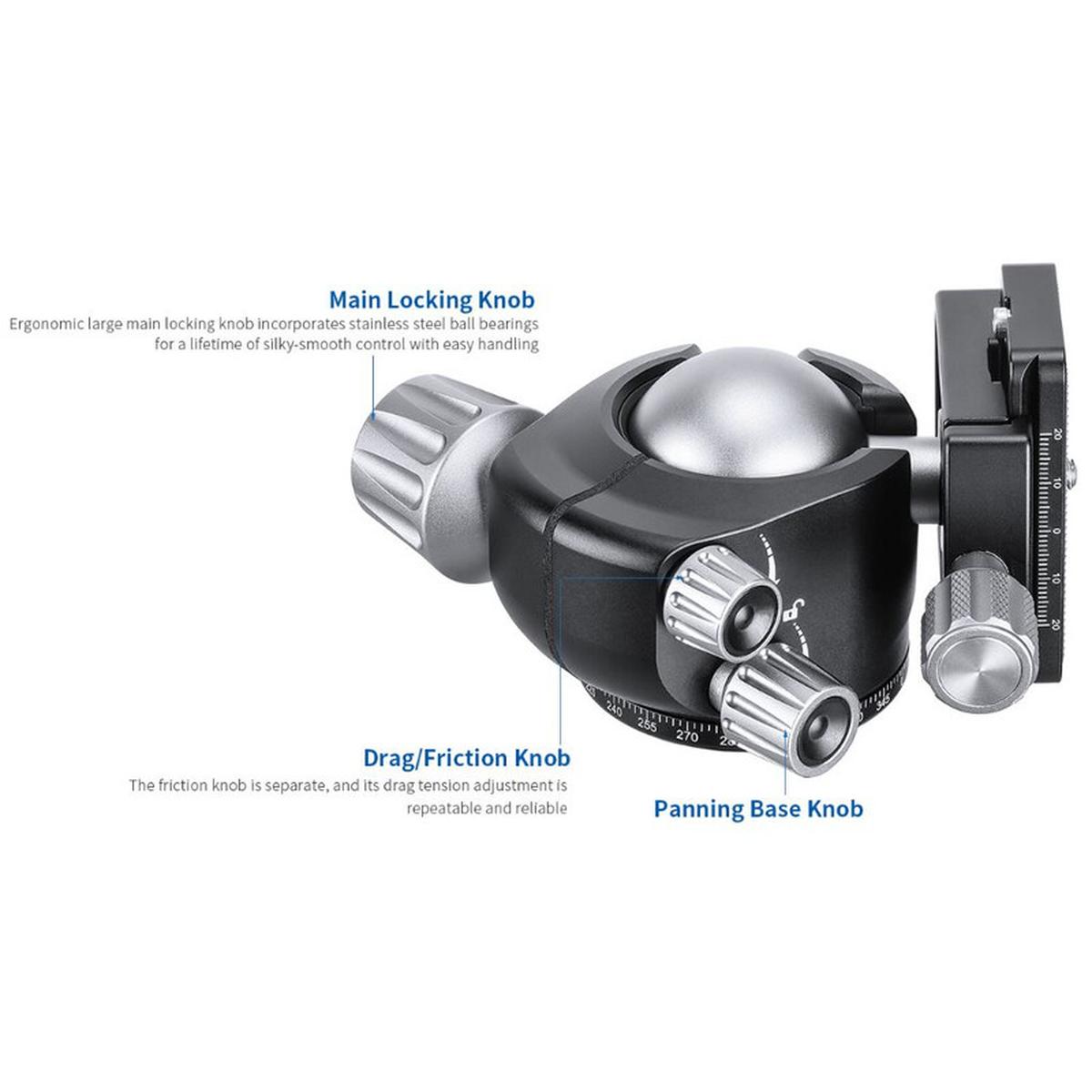 Leofoto Carbon-Dreibeinstativ LQ-365C+LH-47 Mr.Q Leofoto Carbon-Dreibeinstativ LQ-365C+LH-47 Mr.Q