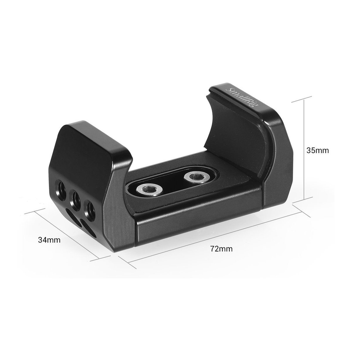 SmallRig 2336 Halterung für tragbare Powerbanks 53 mm bis 87 mm - Detailansicht mit Maßen SmallRig 2336 Halterung für tragbare Powerbanks 53 mm bis 87 mm - Detailansicht mit Maßen
