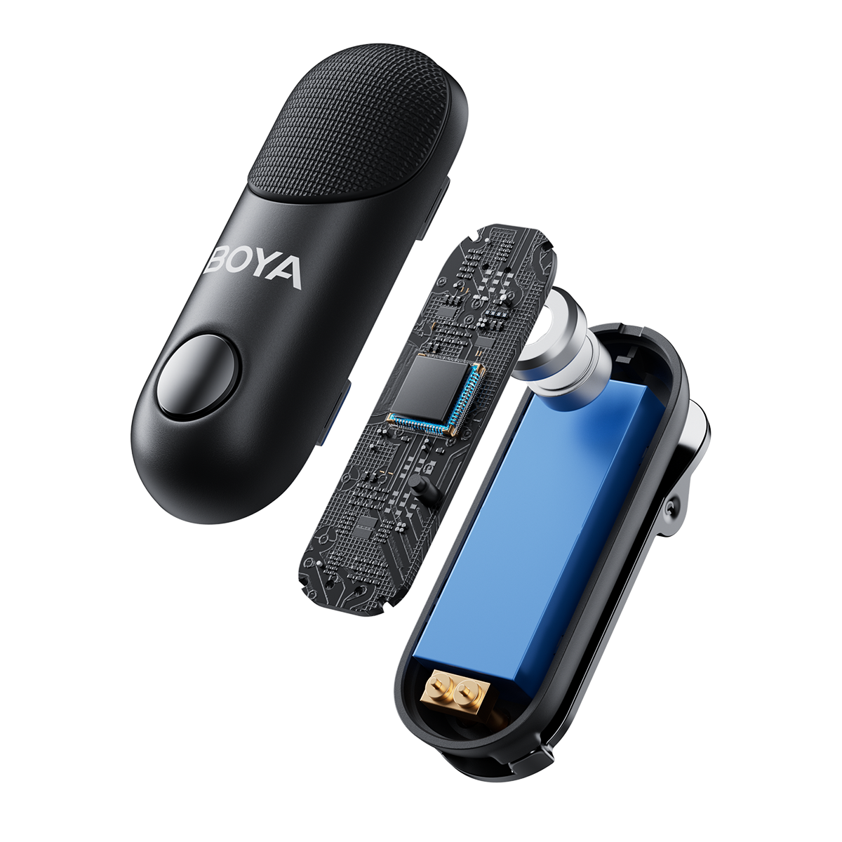 Boya Magic 05 KI-gesteuertes Mini-Funkmikrofon 2 TX + RX + Ladekoffer