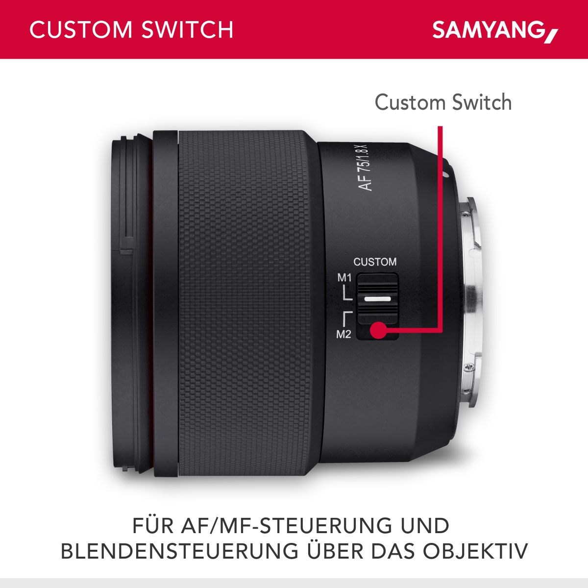 Samyang AF 75 mm 1:1,8 für Fuji X