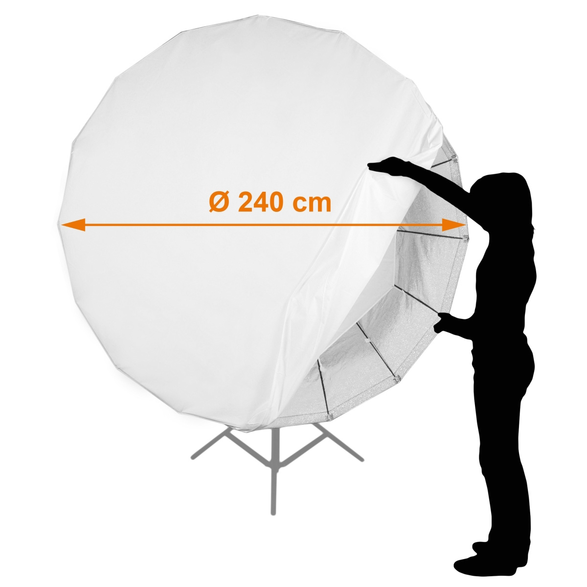 Walimex pro 16-Winkel-Softbox Ø240 cm Walimex pro&K