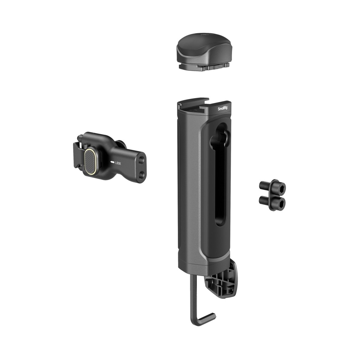 SmallRig 4597 All in one Videokit für Smartphone Creators Quick Basic - Lieferumfang: Zerlegte Ansicht des SmallRig Kameracage-Sets mit Hauptrahmen, Griff, Oberteil, Schrauben und Werkzeug. SmallRig 4597 All in one Videokit für Smartphone Creators Quick Basic - Lieferumfang: Zerlegte Ansicht des SmallRig Kameracage-Sets mit Hauptrahmen, Griff, Oberteil, Schrauben und Werkzeug.
