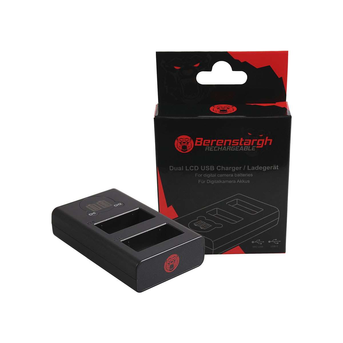 Berenstargh Dual USB Ladegerät für Fujifilm NP-W126