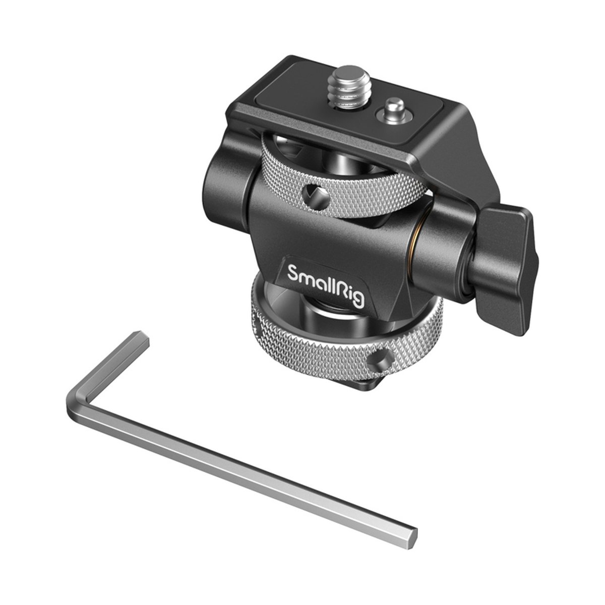 SmallRig 2905B Schwenkbare Monitor- Halterung mit Blitzschuh - Lieferumfang: SmallRig Mini-Kugelkopf mit L-förmigem Innensechskantschlüssel