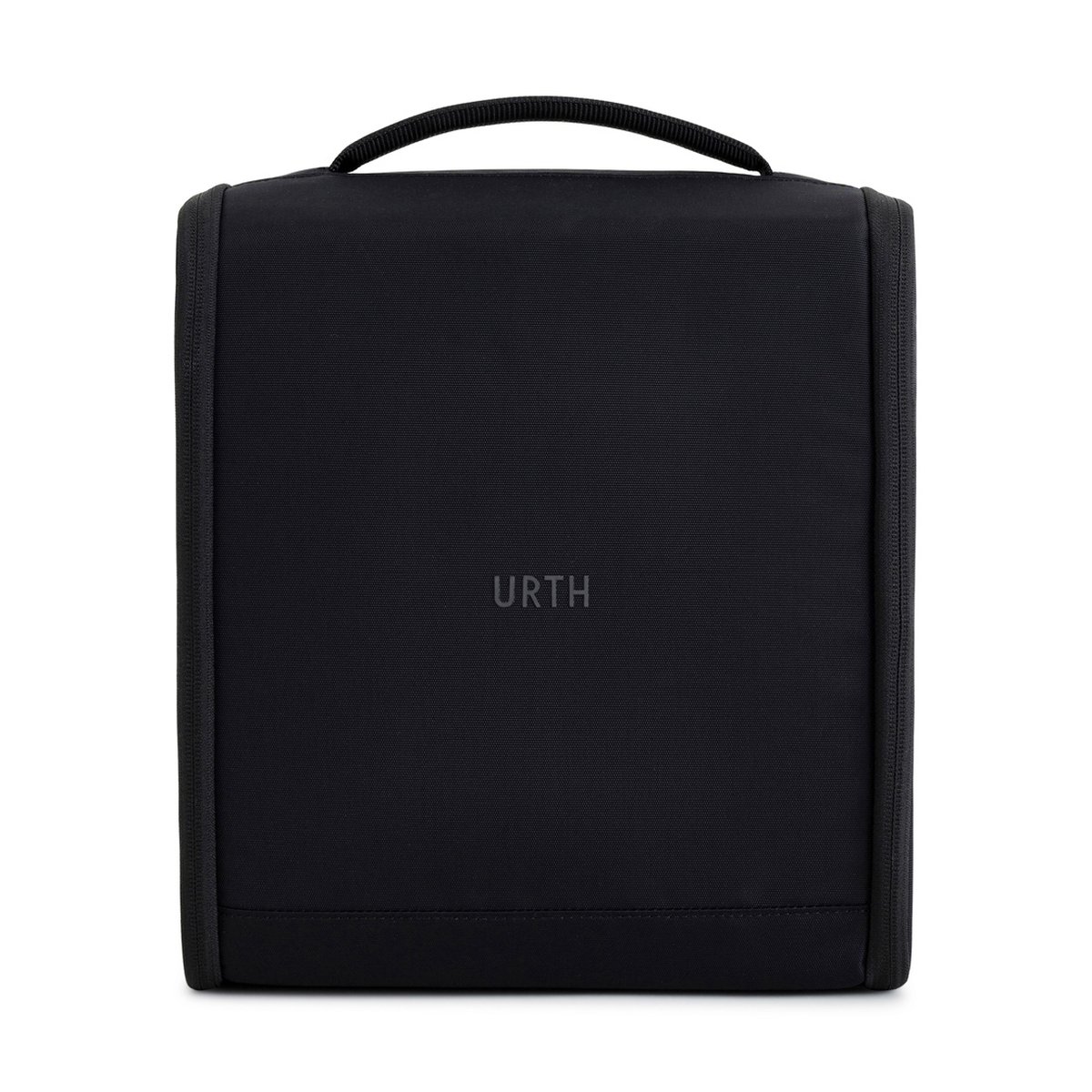 Urth Norite Camera Insert (Schwarz) - Frontansicht des schwarzen Urth Tech Organizers mit Tragegriff