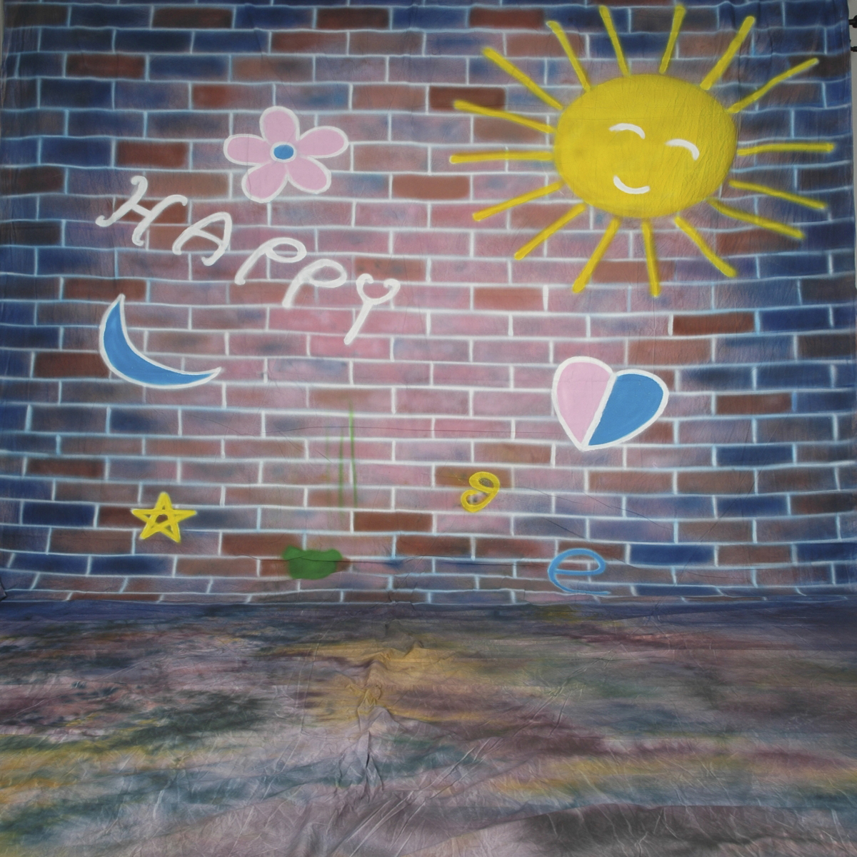 Walimex pro Motiv-Stoffhintergrund 'Happy', 3x6 m