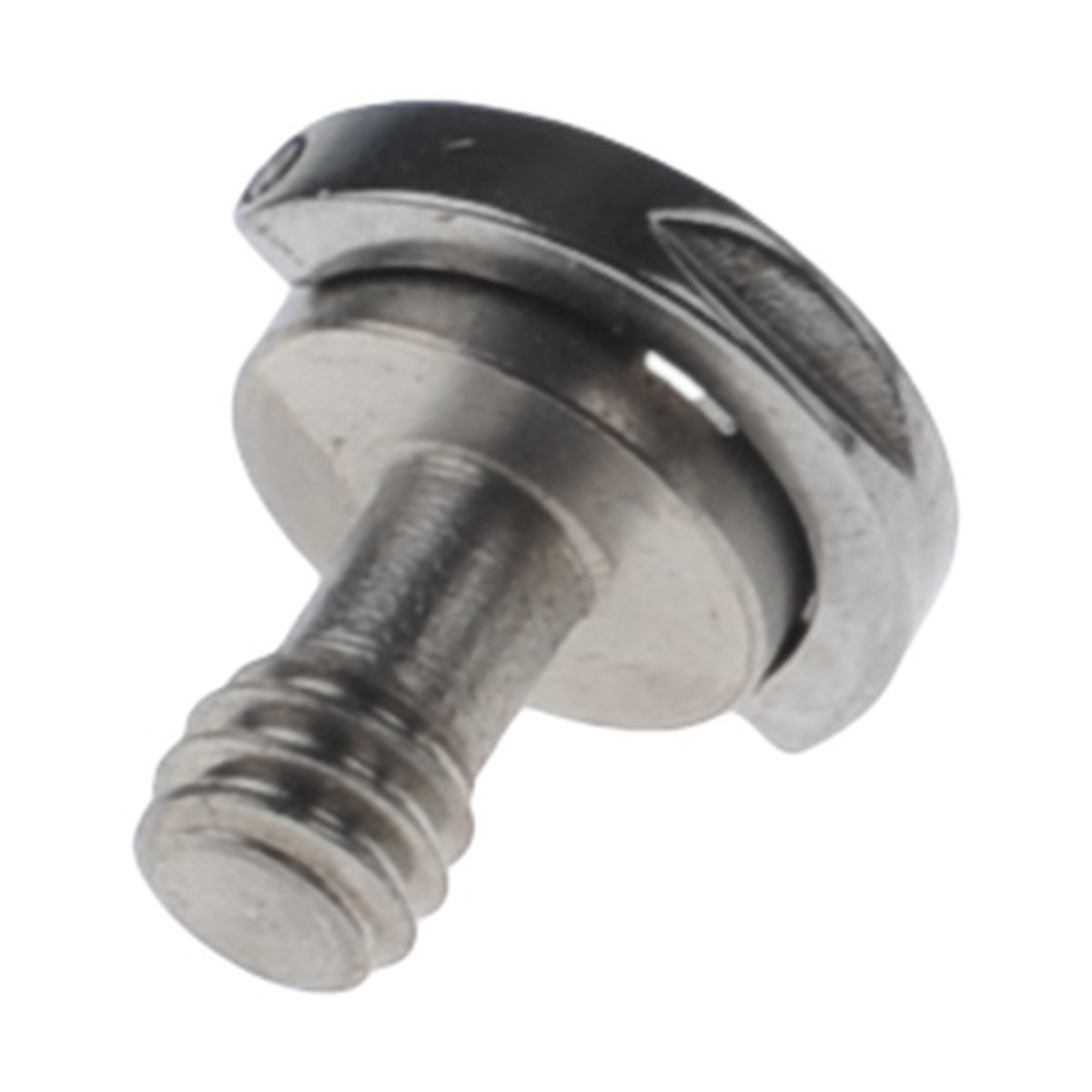 Caruba 1/4" Schraube mit D-Ring - Metall - Detailansicht Metallschraube mit Rändelkopf