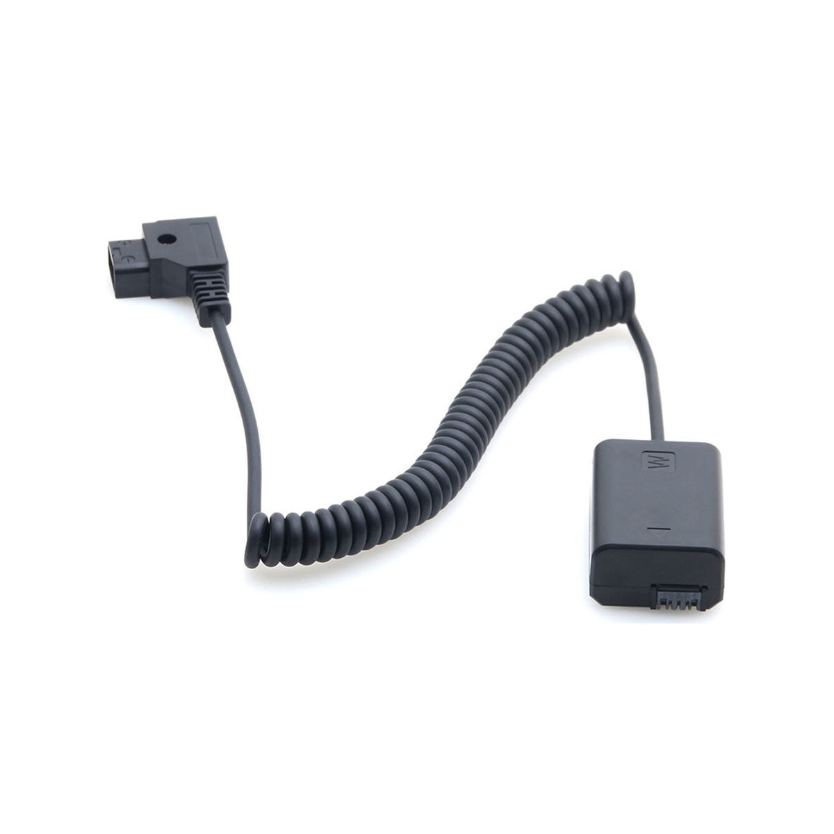 Caruba Volldecodierungs-Akku-Dummy für Sony NP-FW50 mit Sprialkabel und D-TAP Anschluss