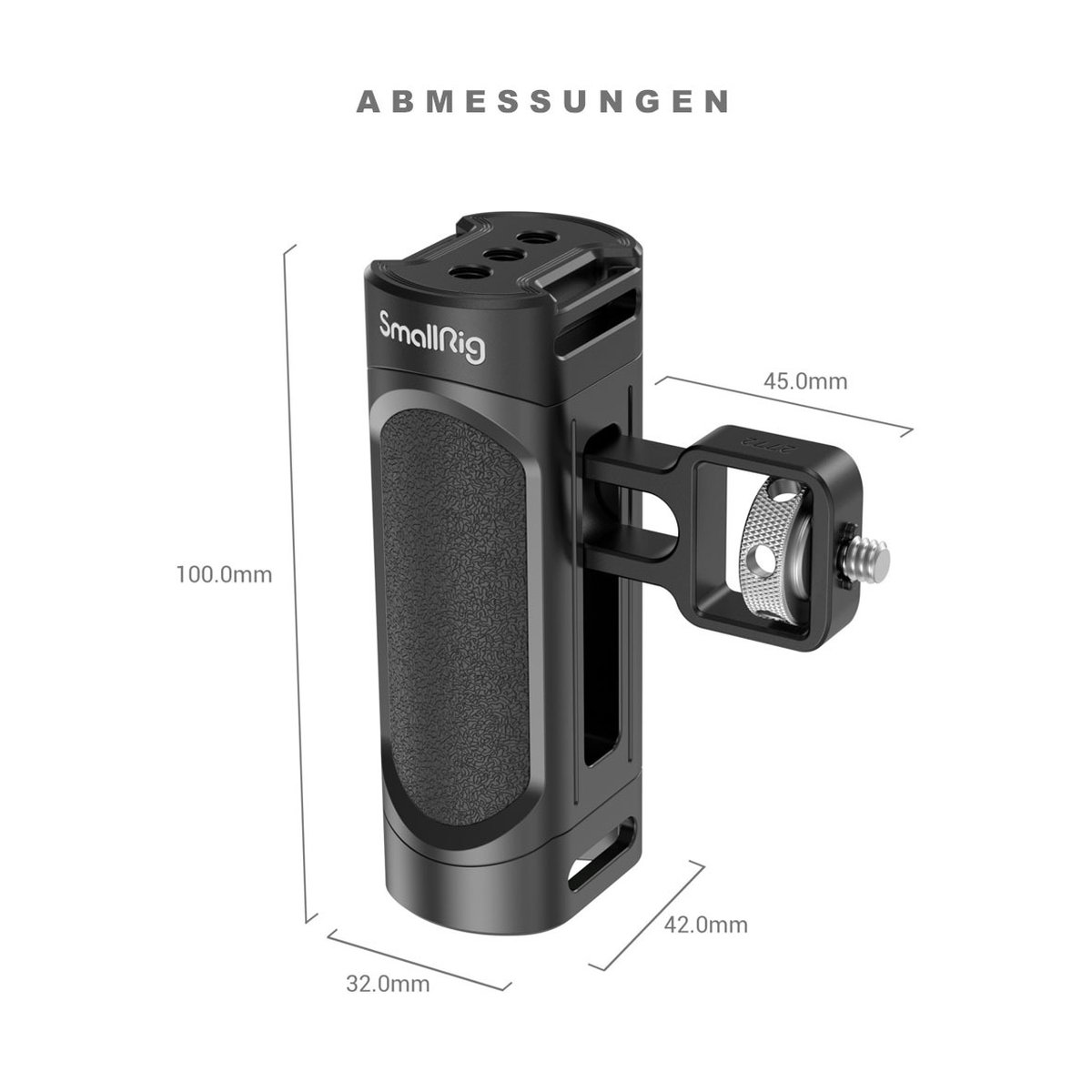 SmallRig 2772 leichter Seitengriff für Smartphone - Abmessungen des SmallRig Seitengriffs