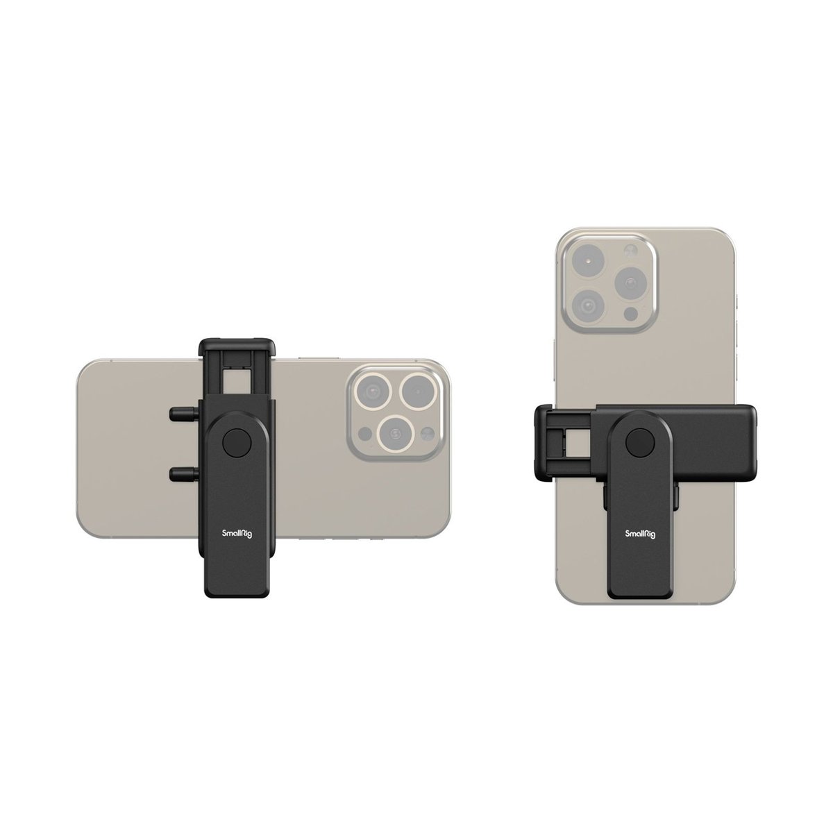 SmallRig 4364 Smartphone Vlog Stativ Kit VK-20 Erweiterte Version - Anwendungsbeispiel: SmallRig Smartphone-Halterung am iPhone, quer und hochkant montiert SmallRig 4364 Smartphone Vlog Stativ Kit VK-20 Erweiterte Version - Anwendungsbeispiel: SmallRig Smartphone-Halterung am iPhone, quer und hochkant montiert