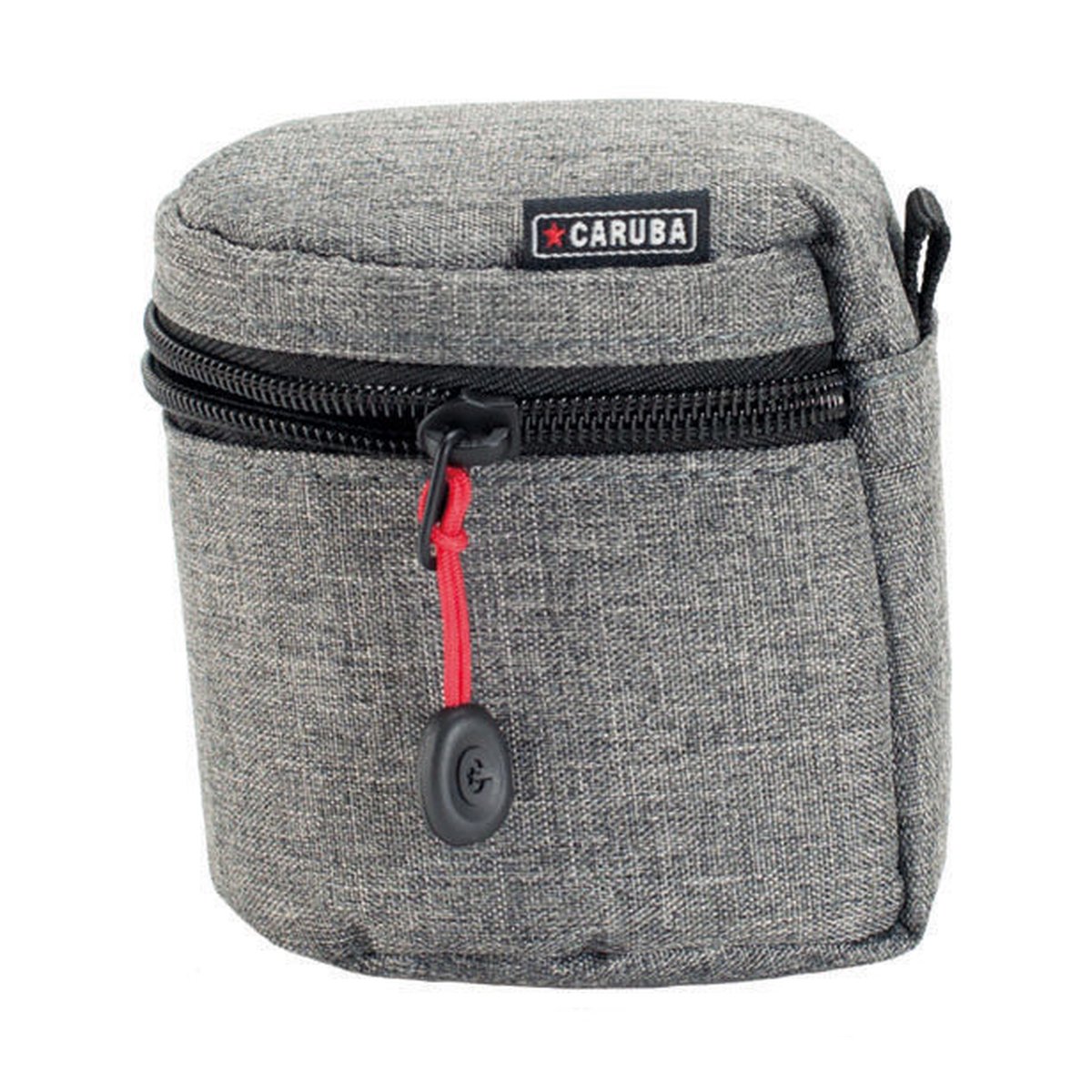 Caruba Tasche für Objektivkugel 90/100mm - Graue Caruba Objektivtasche, Frontansicht