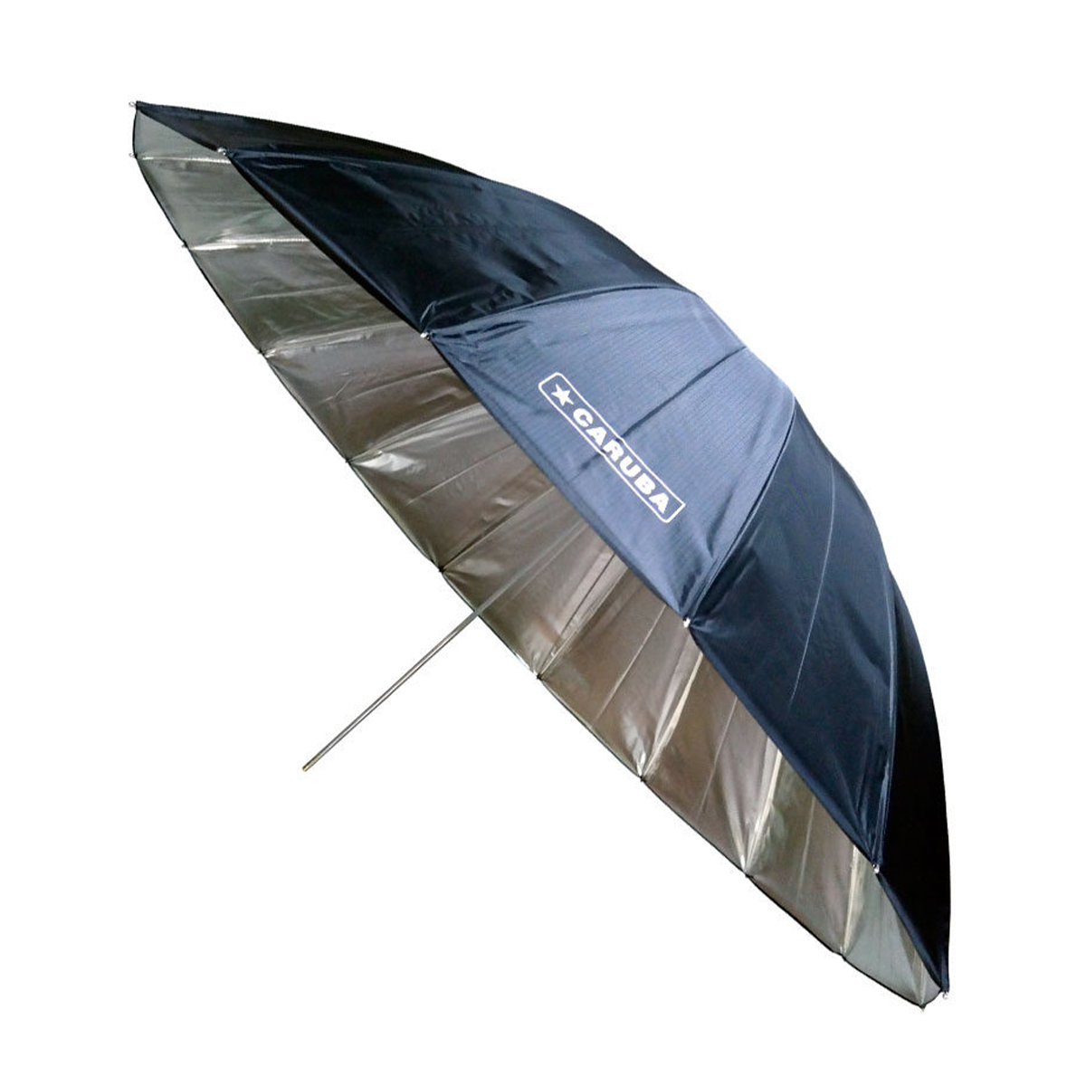 Caruba Blitzschirm 152 cm Silber / Schwarz