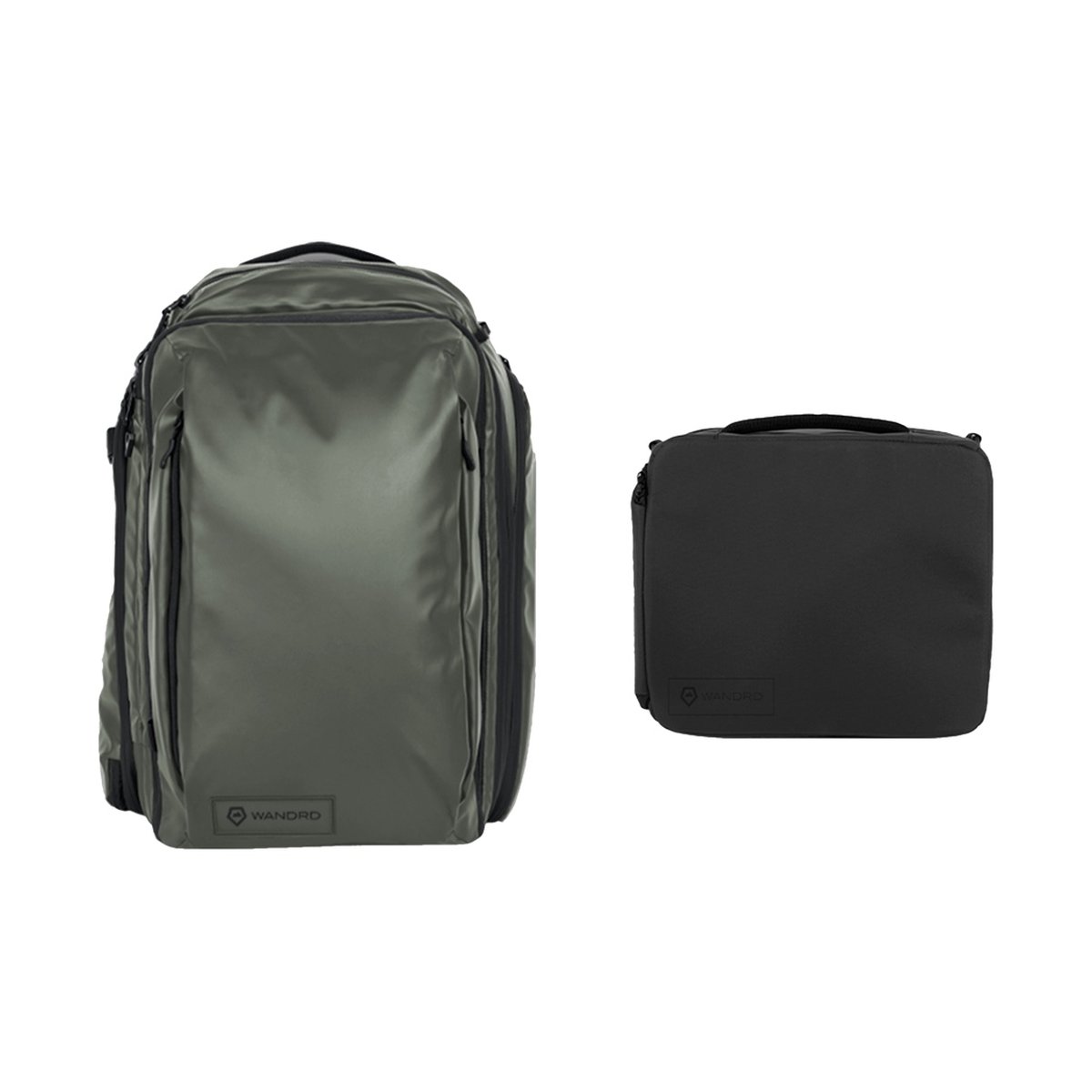 WANDRD Transit 35L Travel Backpack Wasatch Green Essential Bundle - Lieferumfang