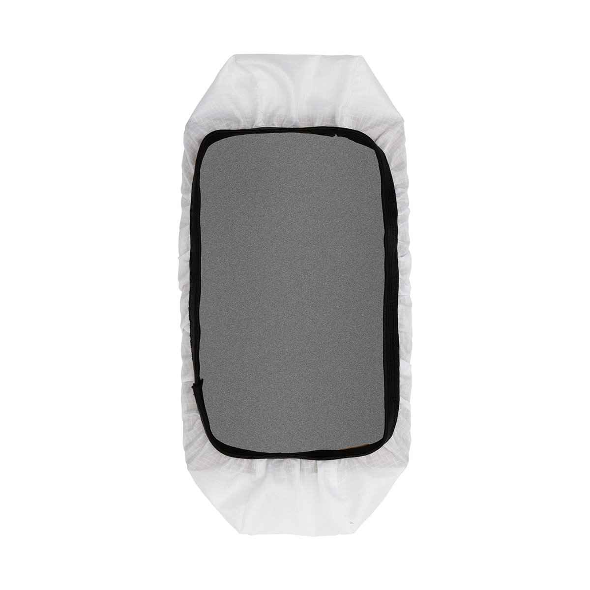 SmallRig 4342 RT25 Handleuchte mit Batteriehandgriff - Aufsicht: Weiße Textilabdeckung mit grauem Rechteckeinsatz und schwarzem Rand.