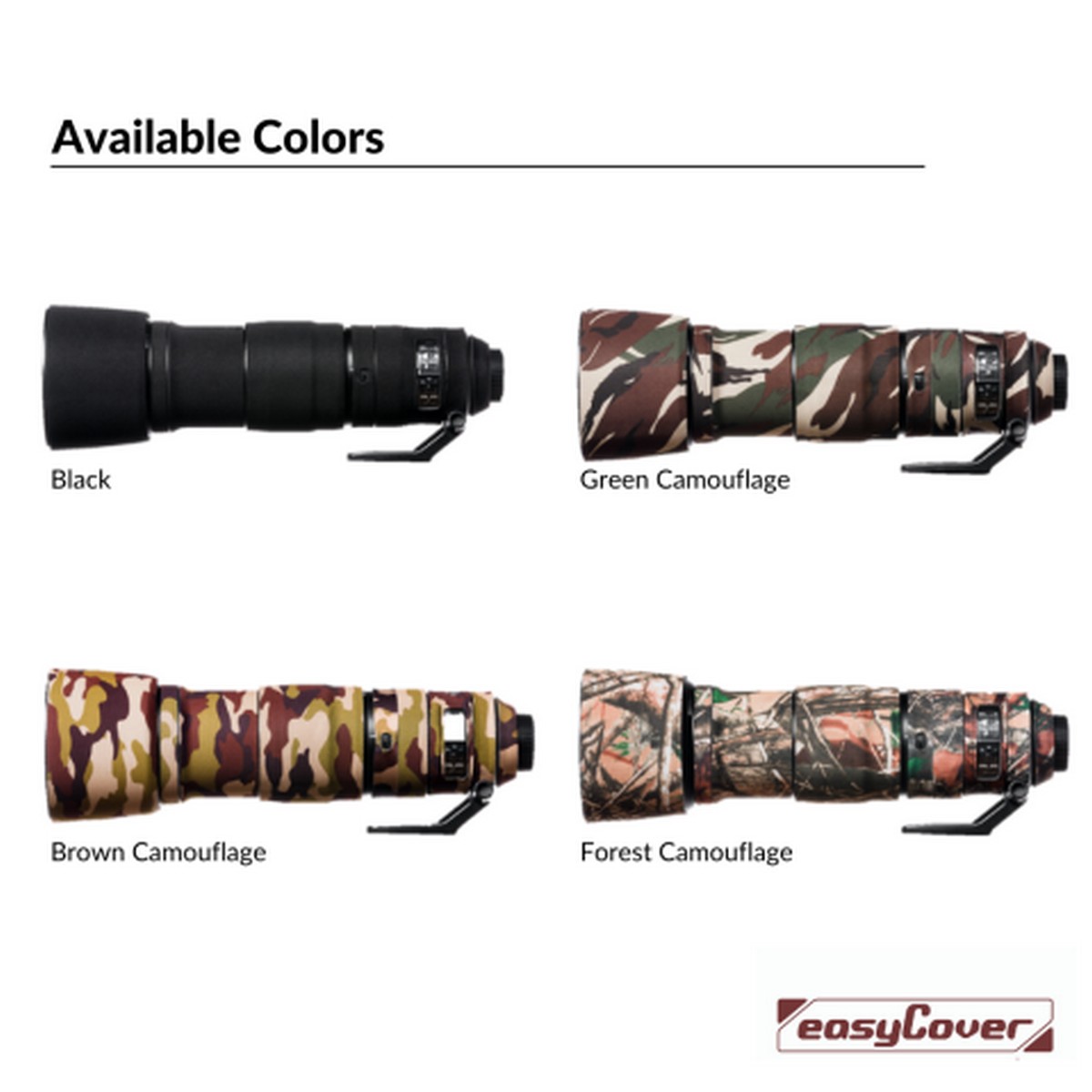 Easycover Lens Oak Objektivschutz für Tamron 100-400 mm 1:4,5-6,3 Di VC USD (Model A035) Grün Camouflage