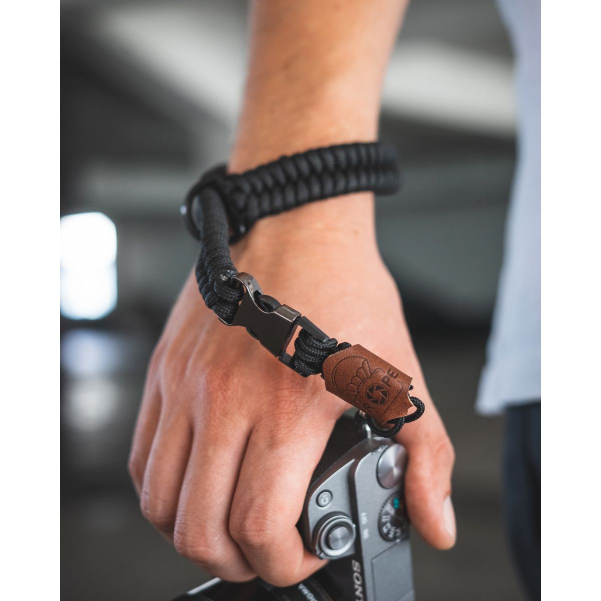 C-Rope Kameragurt aus Kletterseil 125cm Silent Black V3