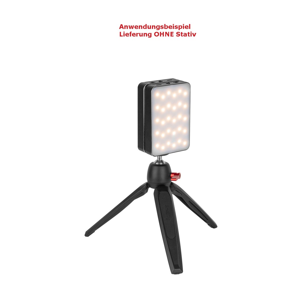 SmallRig 3290 RM75 RGBWW Videolicht - Anwendungsbeispiel: LED-Leuchte auf Stativ (Stativ nicht enthalten)