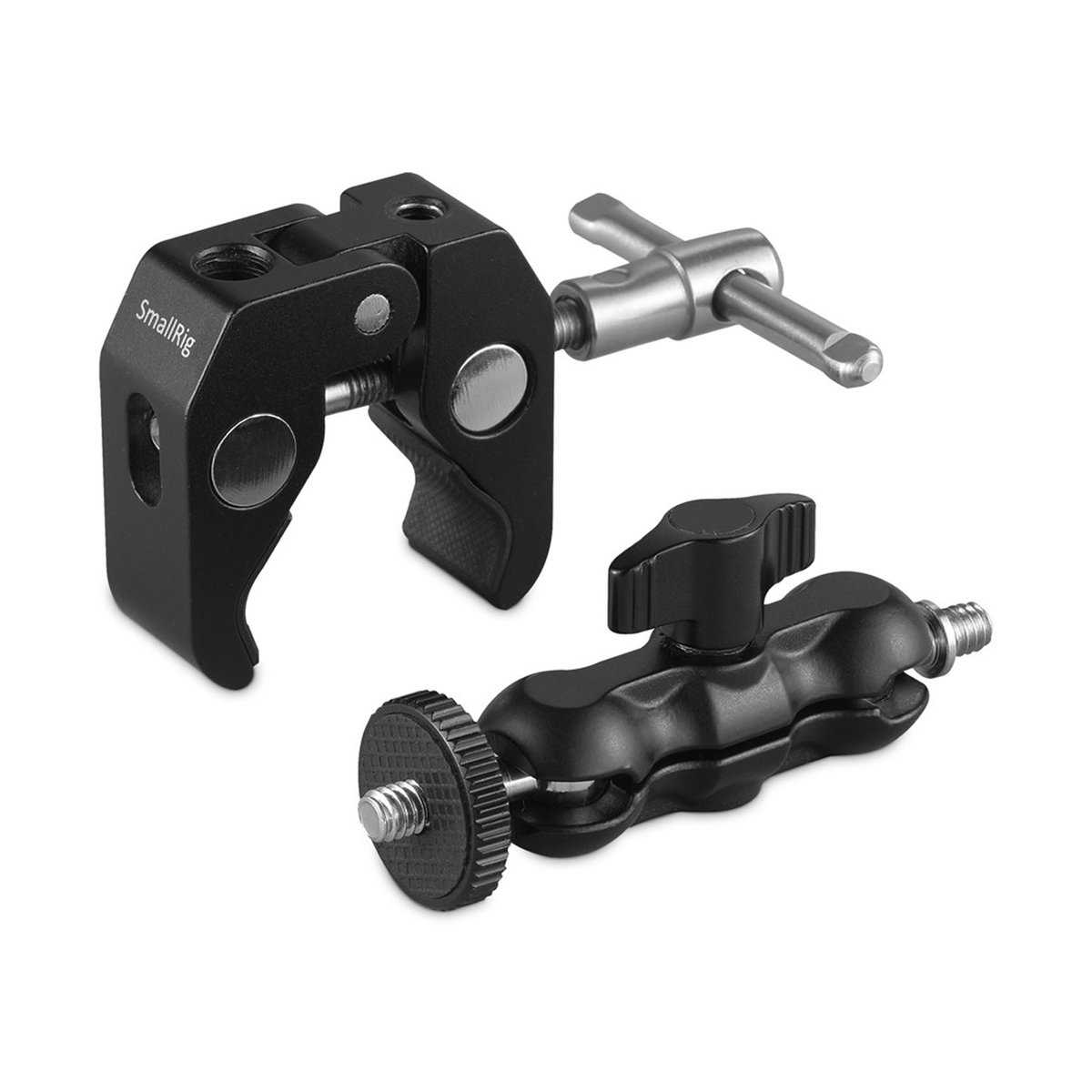 SmallRig 2164 Super Clamp mit Ballhead Gelenkarm (Crab-Shaped) - Lieferumfang: SmallRig Super Clamp und Magic Arm