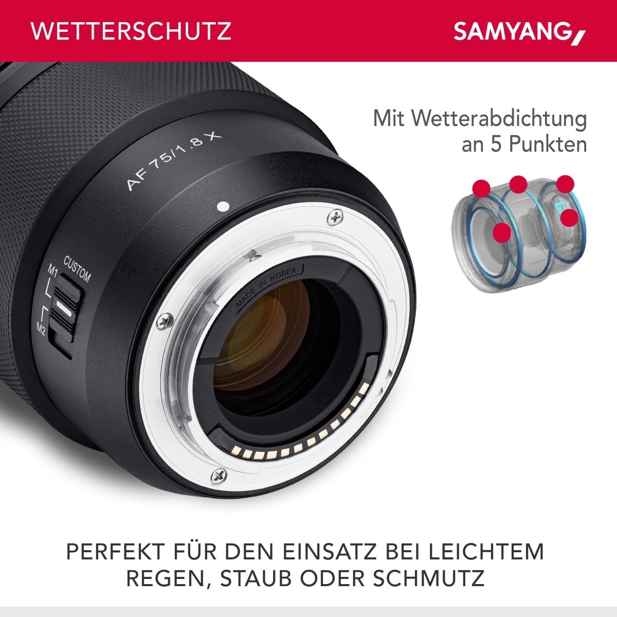 Samyang AF 75 mm 1:1,8 für Fuji X