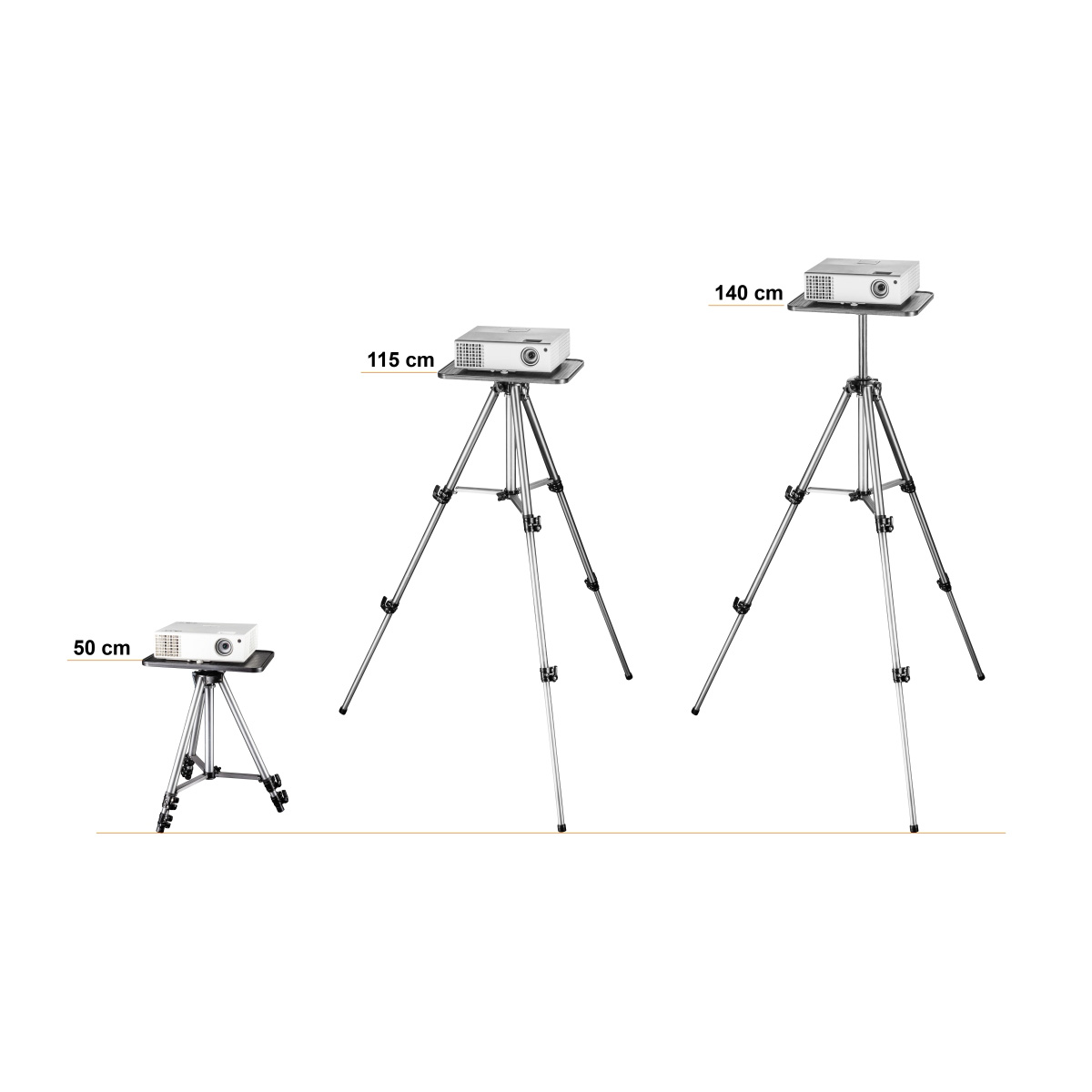 Walimex Stativ 140 cm + Laptop- & Projektorplatte