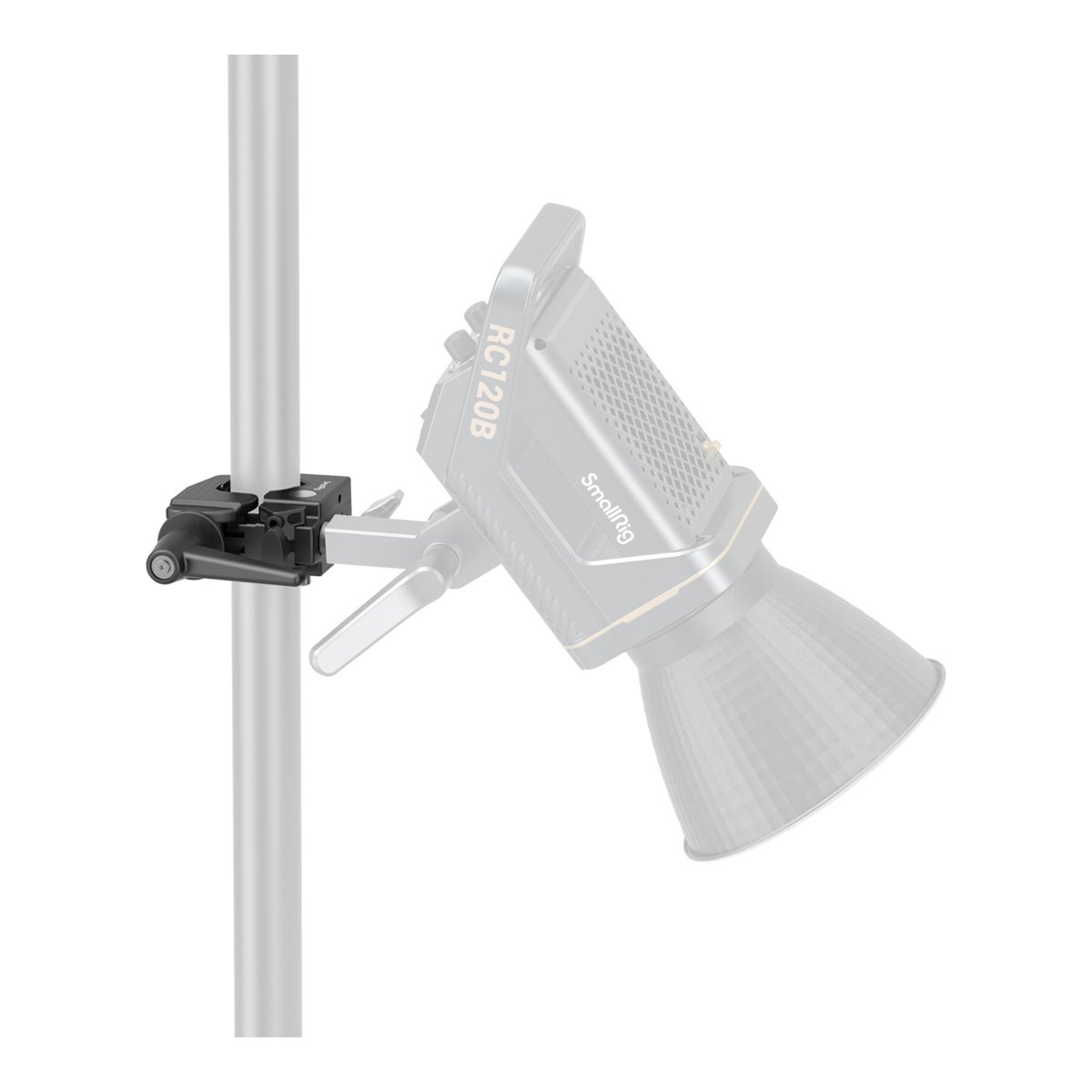 SmallRig 4861 Super Clamp Support Kit Unterstützungskit - Anwendungsbeispiel: SmallRig RC120B Licht am Stativ mit Klemme befestigt SmallRig 4861 Super Clamp Support Kit Unterstützungskit - Anwendungsbeispiel: SmallRig RC120B Licht am Stativ mit Klemme befestigt