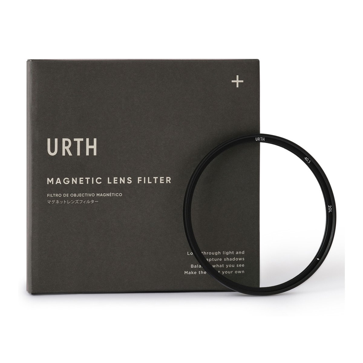 Urth 40,5mm Magnetic UV (Plus+) - Urth Magnetfilter und Produktverpackung