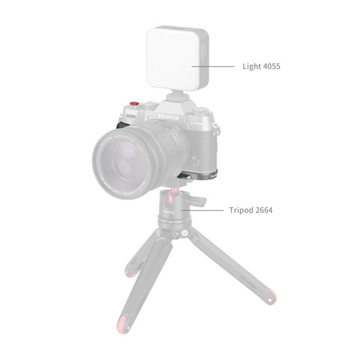 SmallRig 4712B Silicone L-Shape Handle für Fujifilm X-T50 Anthrazit