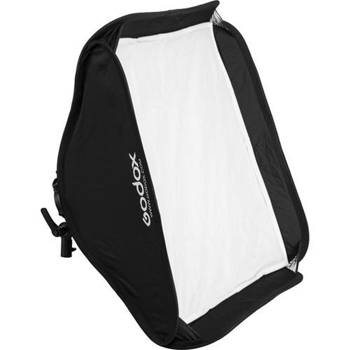 Godox S2-Typ Halterung Bowens + Softbox 60x60cm + Grid