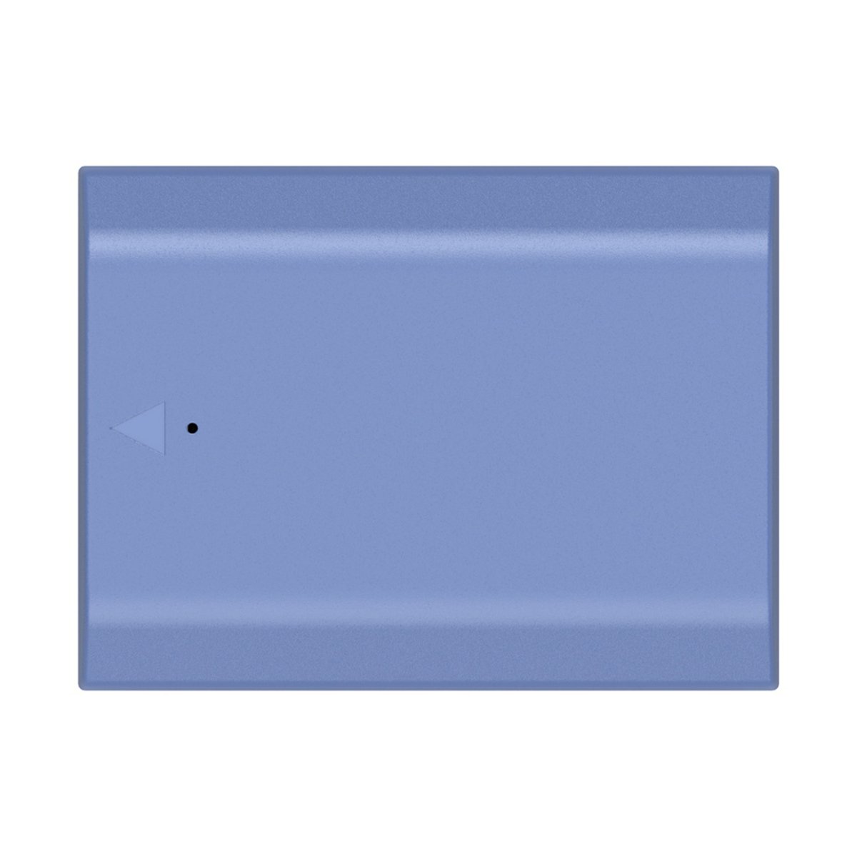 SmallRig 4265B NP-FZ100 USB-C aufladbare Kamerabatterie - Draufsicht auf blaues rechteckiges Produkt mit Dreieck- und Punktmarkierung