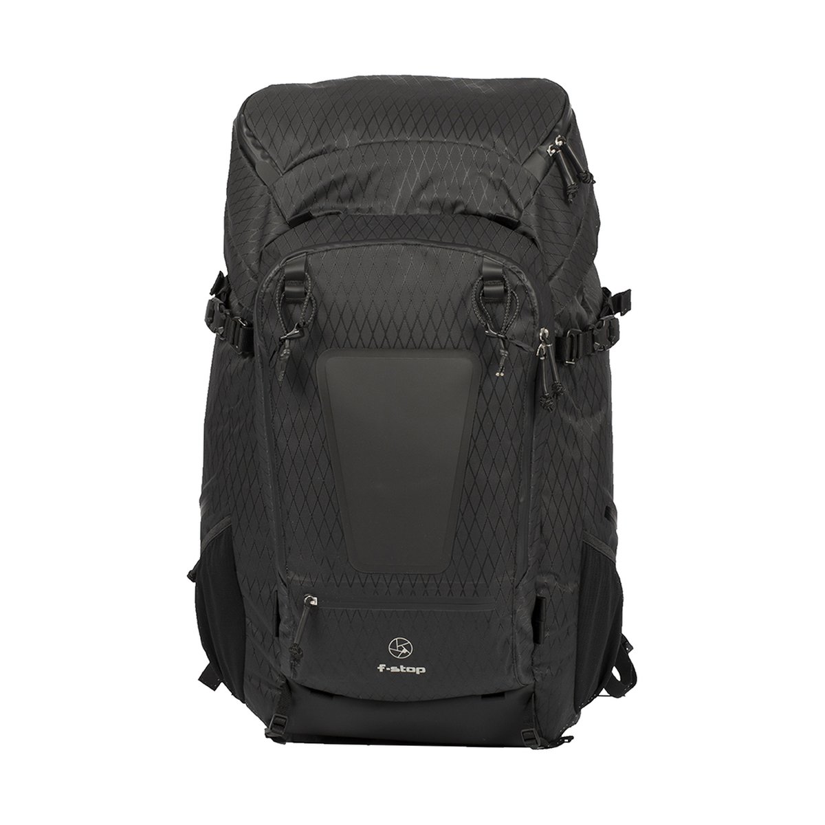 F-Stop DuraDiamond Shinn - Anthrazit - Frontansicht des schwarzen f-stop Rucksacks. F-Stop DuraDiamond Shinn - Anthrazit - Frontansicht des schwarzen f-stop Rucksacks.