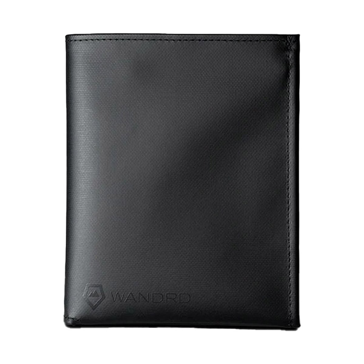 WANDRD Travel Wallet - Frontansicht des schwarzen Reiseetuis