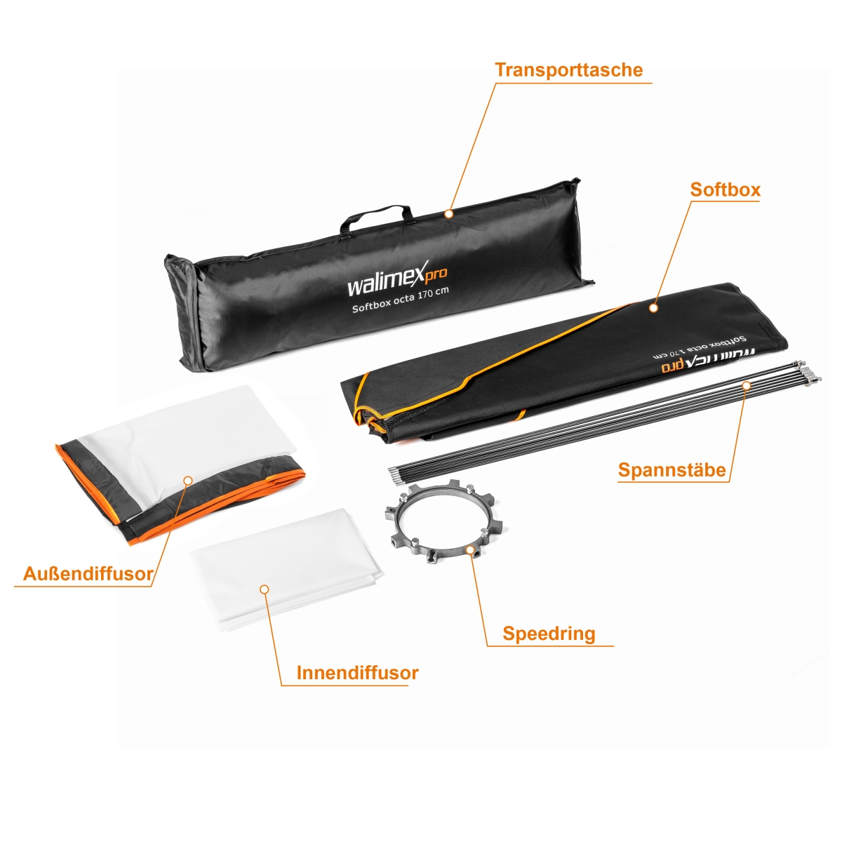Walimex pro Octagon Softbox Orange Line 170