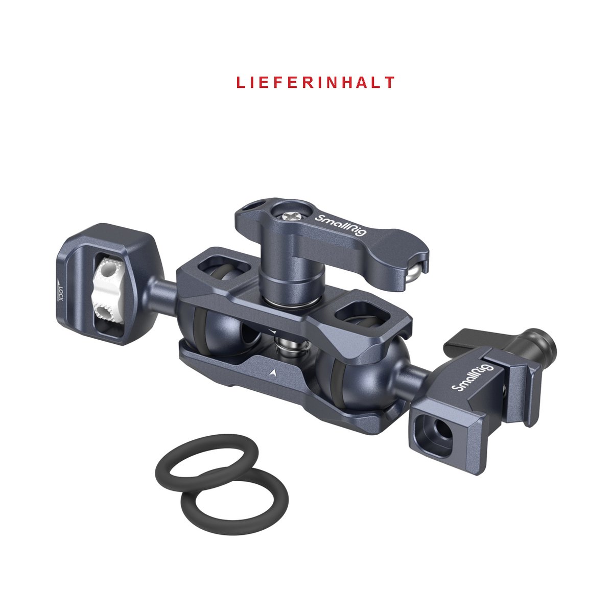 SmallRig 3875 Magic Arm m. Doppelkugel- Kopf (1/4"-20 Schraube+NATO Klemme) - LIEFERUMFANG