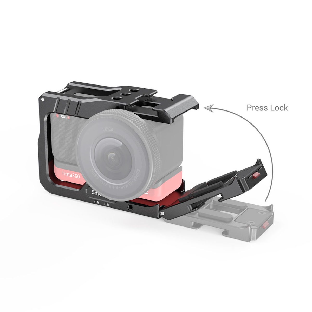 SmallRig 2901 Vlogging Cage und 52mm Filteradapter für Insta360 ONE R 4K Edition