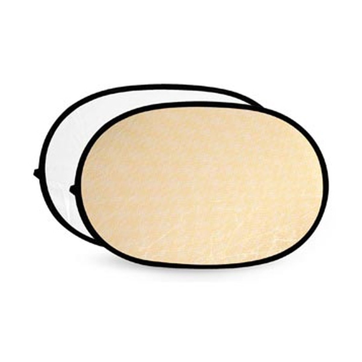 Godox Soft Gold & Wit Reflector Disc - 80 x 120cm - Lieferumfang: zwei ovale Fotoreflektoren, weiß und gold.