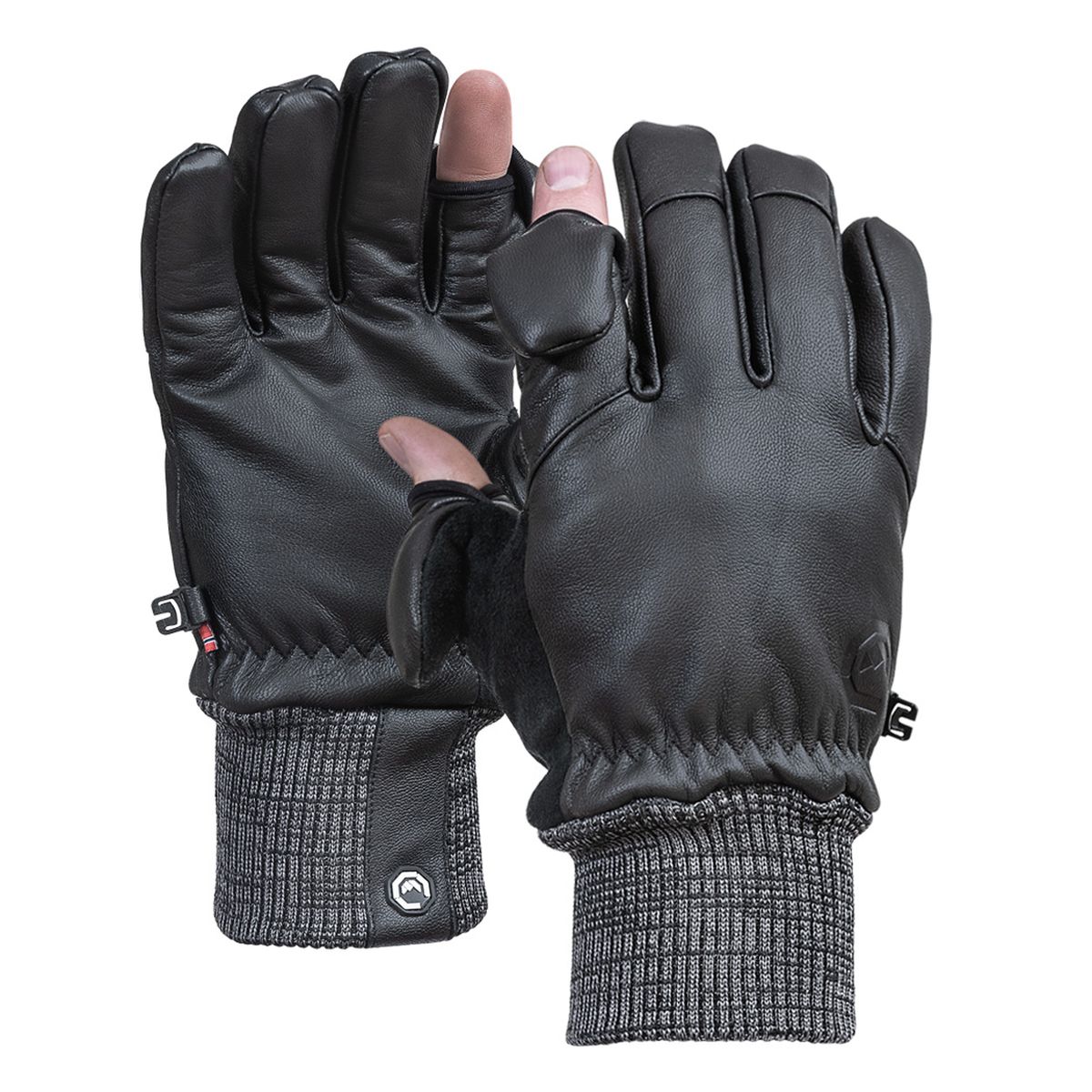 Vallerret Hatchet Leather Glove Black, Leder-Fotohandschuhe S Schwarz
