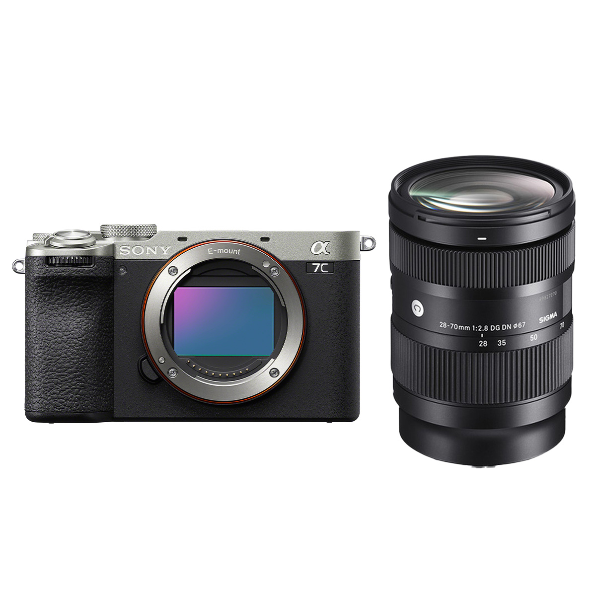 Sony Alpha 7C II Silber + Sigma 28-70 mm 1:2,8 DG DN Contemporary E-Mount