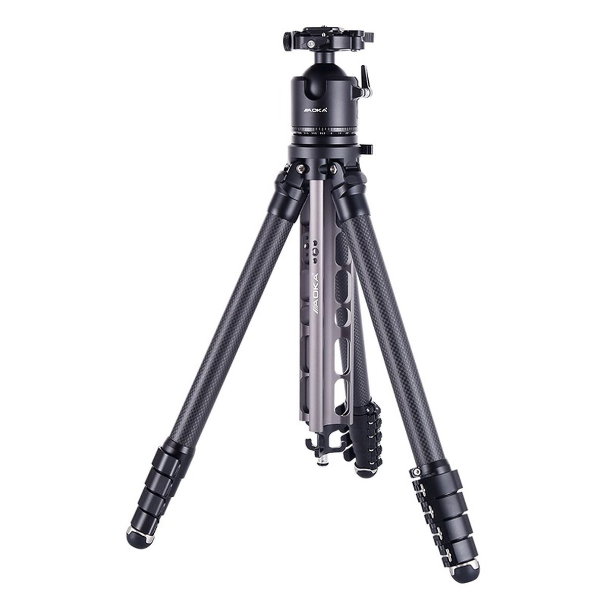 Aoka TS-255C Carbonstativ + DH-45 Kugelkopf Grau