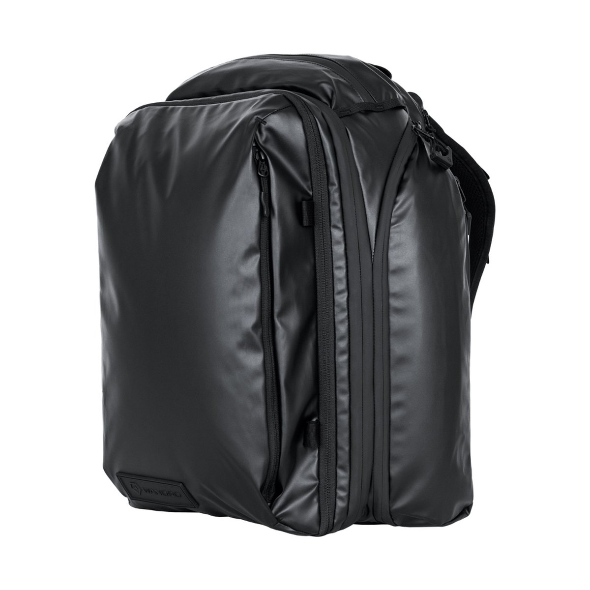 WANDRD Transit 45L Travel Backpack Black - Vorderansicht schwarzer Rucksack