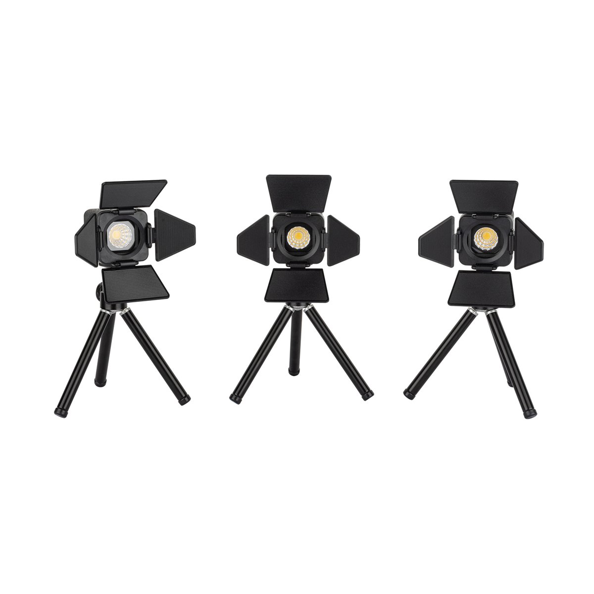 SmallRig 3469 RM01 LED Videolicht Kit - Lieferumfang: Drei LED-Videoleuchten mit Stativ und Barndoors SmallRig 3469 RM01 LED Videolicht Kit - Lieferumfang: Drei LED-Videoleuchten mit Stativ und Barndoors