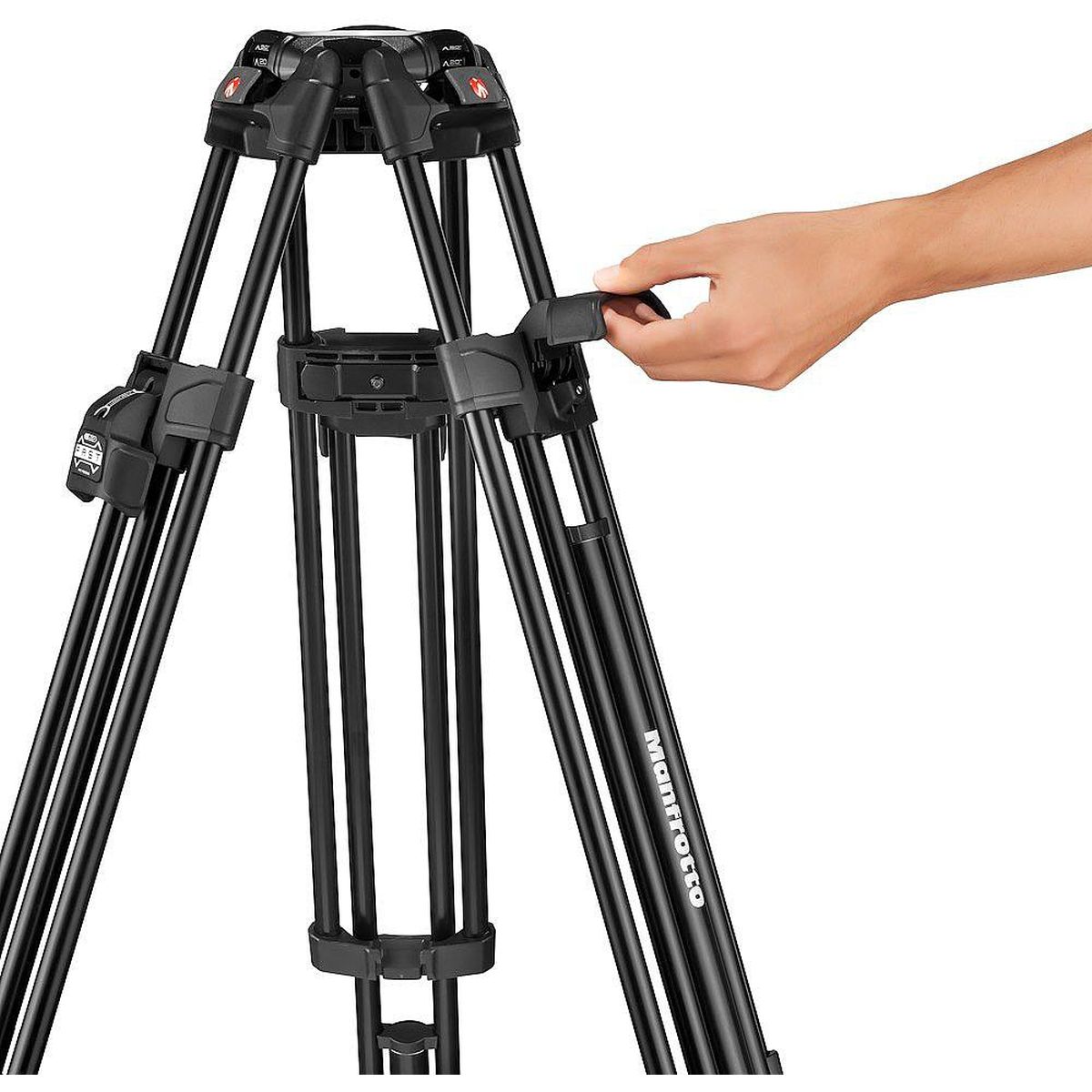 Manfrotto MVK504XTWINFA Fluid-Videokopf 504X mit Stativ 645 Fast Twin Alu