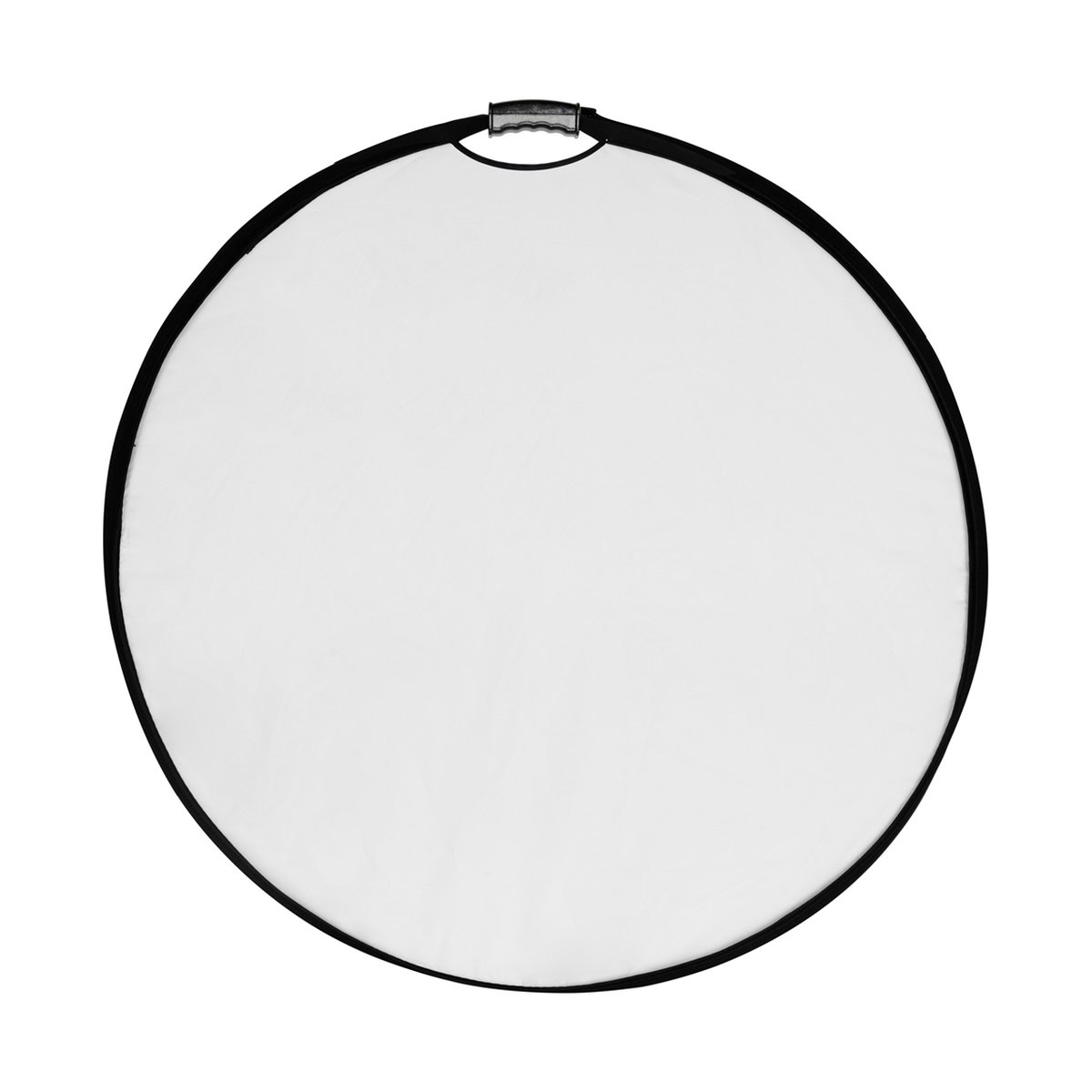 SmallRig 4129 5-in-1 Rundreflektor 32" zusammenklappbar mit Griff - Frontansicht: Runder, weißer Foto Diffusor mit schwarzem Rand und Griff SmallRig 4129 5-in-1 Rundreflektor 32" zusammenklappbar mit Griff - Frontansicht: Runder, weißer Foto Diffusor mit schwarzem Rand und Griff