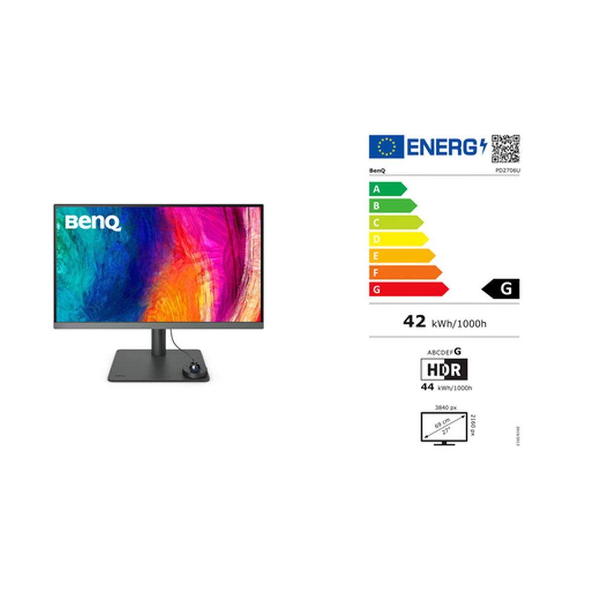 BenQ PD2706U 68,58 cm (27") 4K UHD Designer Monitor dunkelgrau