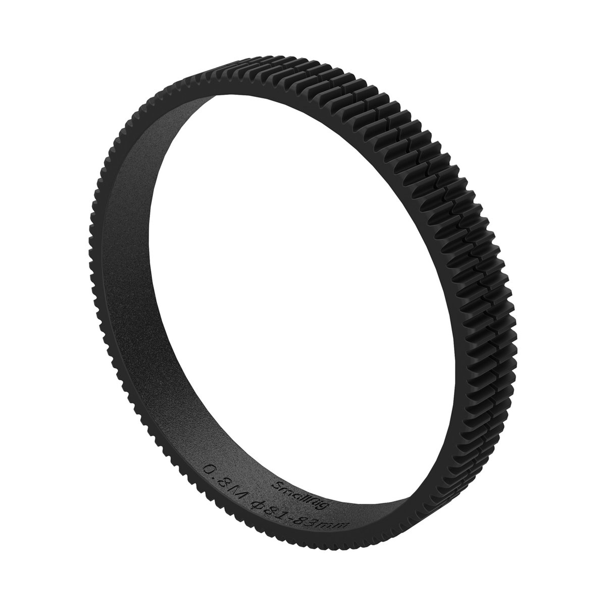 SmallRig 3296 Nahtloser Fokuszahnring Durchmesser 81-83 mm - Detailansicht des schwarzen SmallRig Follow Focus Zahnrings 0.8M φ81-83mm.